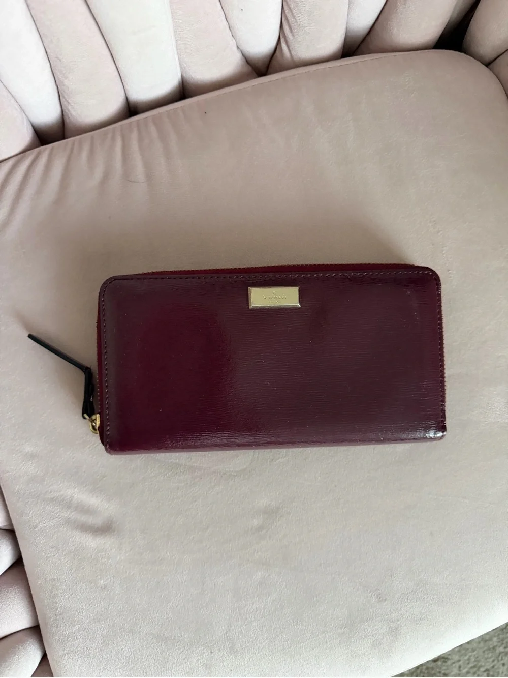 Kate Spade Bixby Place Neda Zip Around Wallet in Burgundy